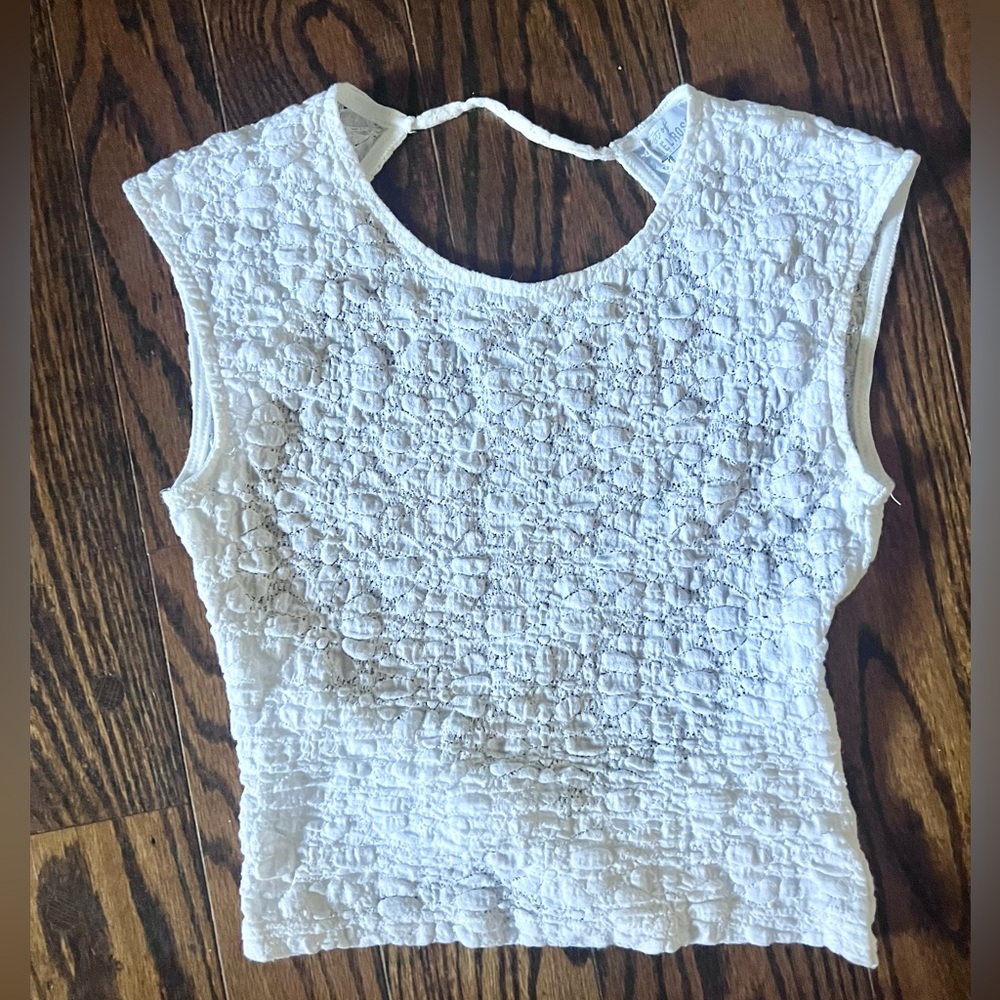 West of Melrose Textured Backless Top